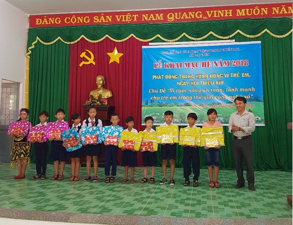Xã Lai Uyên tổ chức lễ khai mạc hè và phát động tháng hành động vì trẻ em năm 2018