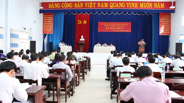 Huyện Bàu Bàng tổ chức kỳ họp HĐND huyện lần thứ 9, khóa II, nhiệm kỳ 2016 - 2021
