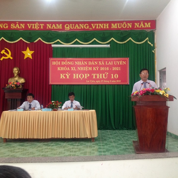 Hội đồng nhân dân xã Lai Uyên khóa XI nhiệm kỳ 2016 – 2021 tổ chức kỳ họp lần thứ 10
