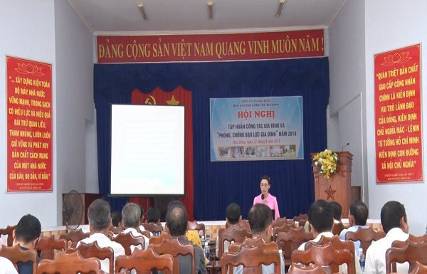 Huyện Bàu Bàng tổ chức hội nghị tập huấn công tác gia đình xã Long Nguyên và Hưng Hòa năm 2018