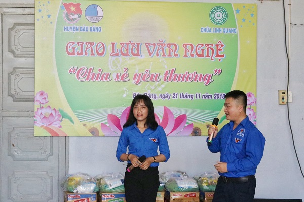 Ủy ban Hội LHTN huyện, Huyện Đoàn Bàu Bàng phối hợp cùng Chùa Linh Quang tổ chức chương trình giao lưu văn nghệ “Chia sẻ yêu thương” huyện Bàu Bàng năm 2018