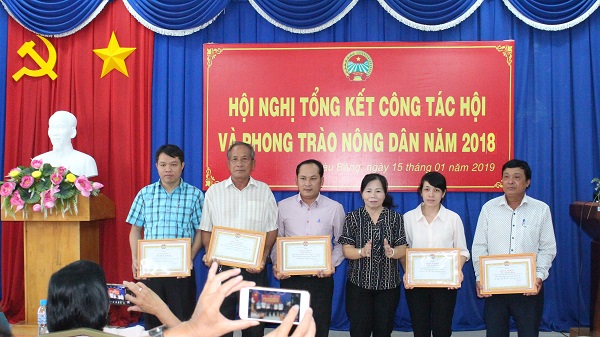 Hội Nông dân huyện Bàu Bàng tổng kết công tác hội và phong trào nông dân năm 2018