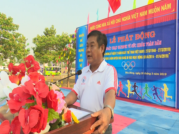Huyện Bàu Bàng hưởng ứng Ngày chạy Olympic vì sức khỏe toàn dân năm 2019