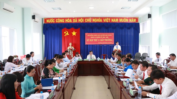 Hội đồng nhân dân huyện Bàu Bàng tổ chức kỳ họp lần thứ 11 (bất thường), khóa II nhiệm kỳ 2016-2021