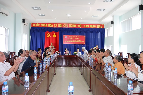 Hội Người mù huyện Bàu Bàng tổ chức Hội nghị sơ kết 6 tháng đầu năm, triển khai phương hướng, nhiệm vụ 6 tháng cuối năm 2019