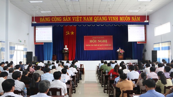 Huyện ủy Bàu Bàng tổ chức Hội nghị thông tin thời sự định kỳ quý II/2019
