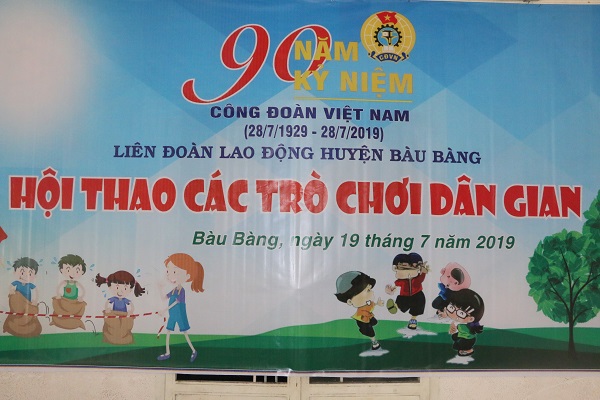 Liên đoàn Lao động huyện Bàu Bàng tổ chức Hội thao các trò chơi dân gian
