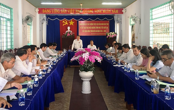 Đoàn Giám sát của Thường trực HĐND tỉnh giám sát kết quả thực hiện xây dựng nông thôn mới tại huyện Bàu Bàng