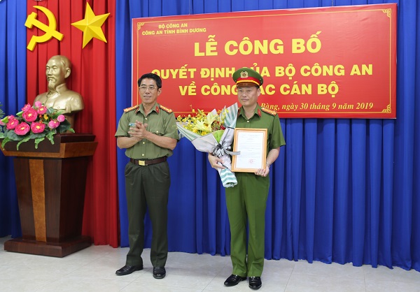 Lễ Công bố quyết định của Bộ công an tại huyện Bàu Bàng