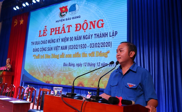 Huyện Đoàn tổ chức Lễ phát động thi đua chào mừng kỷ niệm 90 năm Ngày thành lập Đảng Cộng sản Việt Nam (03/02/1930 - 03/02/2020)