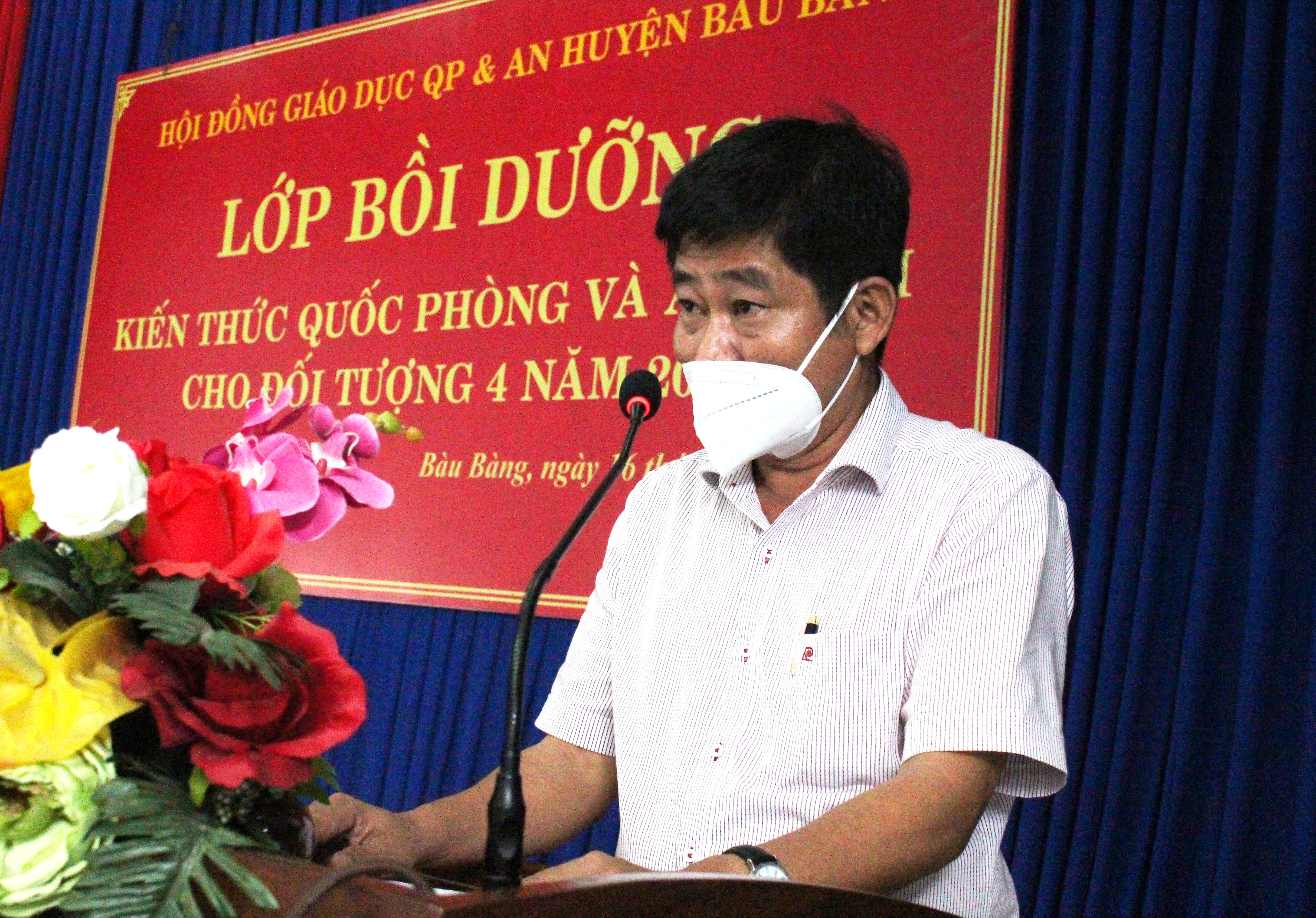 Ông Nguyễn Phú Cường - Phó Chủ tịch UBND huyện phát biểu chỉ đạo tại buổi khai giảng.