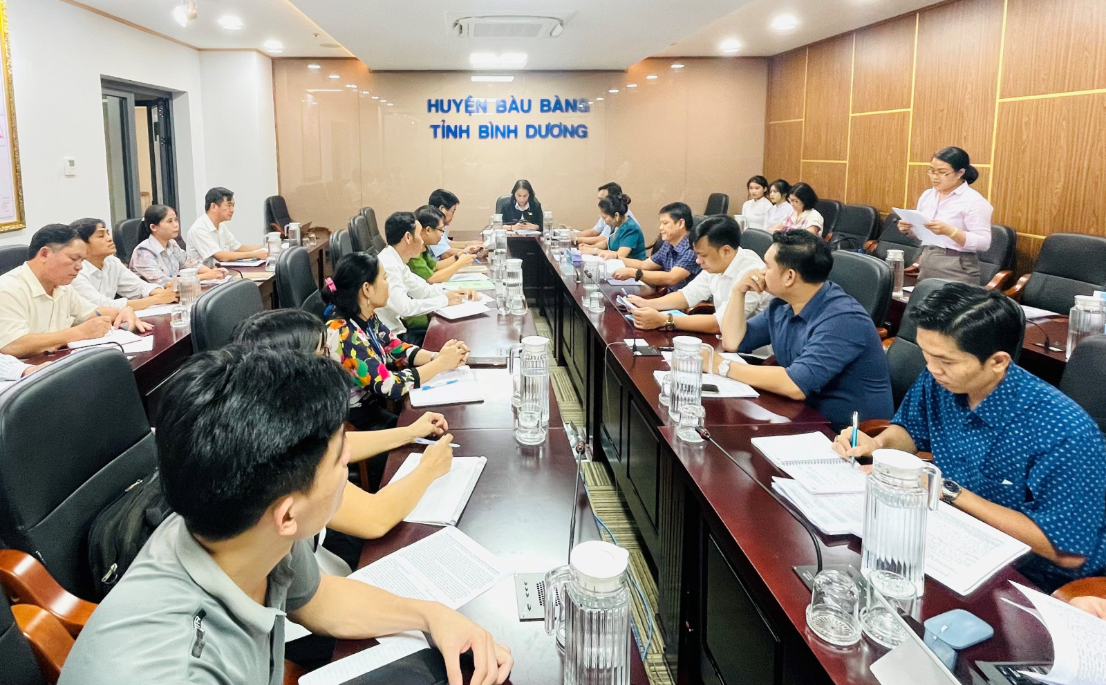 Đoàn giám sát của Ban pháp chế HĐND tỉnh khảo sát về công tác PCTP, tệ nạn xã hội và xây dựng phong trào toàn dân bảo vệ ANTQ trên địa bàn huyện Bàu Bàng.