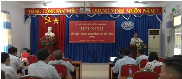 UBND huyện Bàu Bàng tổ chức hội nghị tập huấn “mỗi xã một sản phẩm” năm 2021