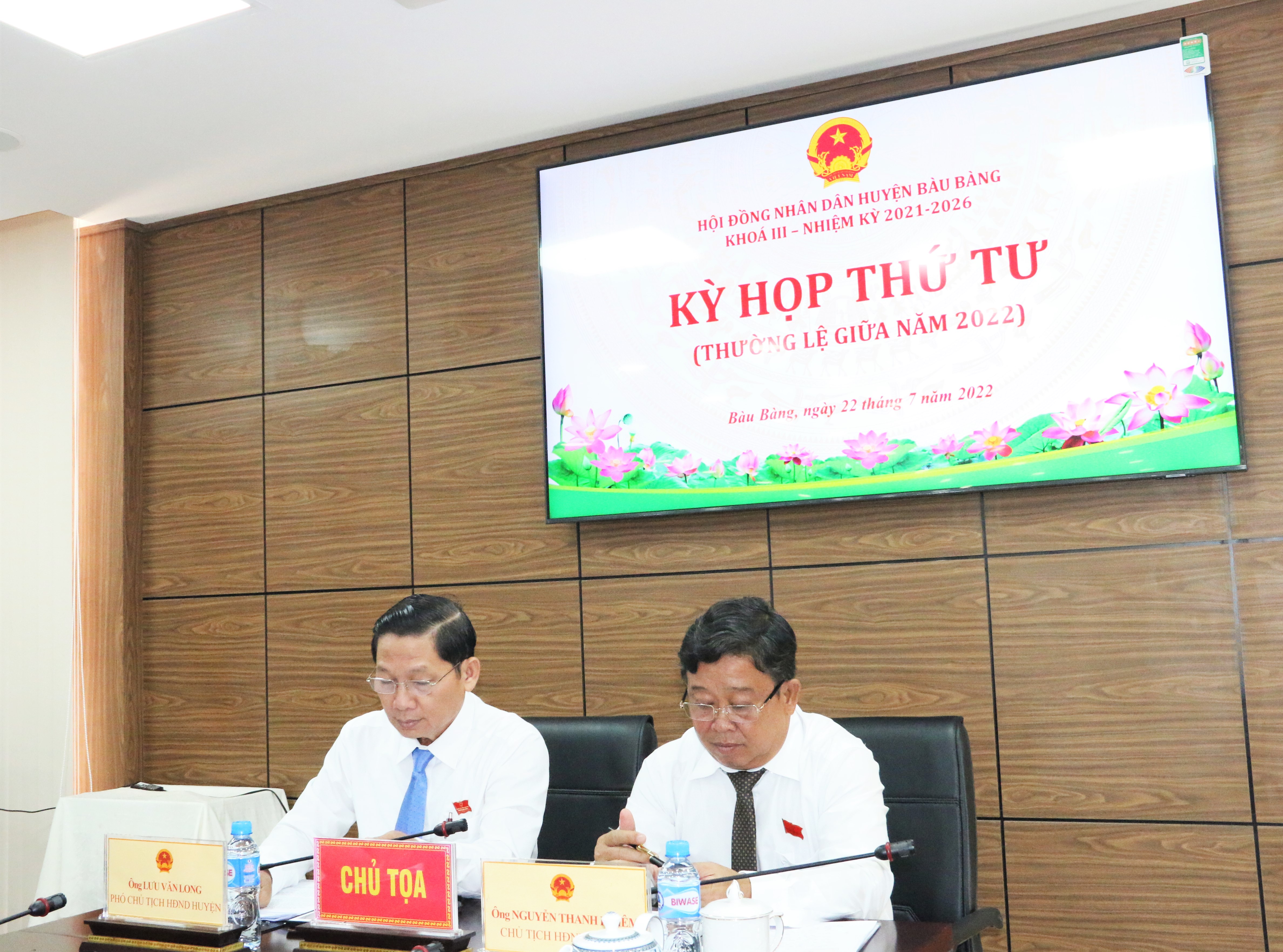 Bàu Bàng tổ chức tổ chức kỳ họp HĐND huyện lần thứ 4 (thường kỳ giữa năm 2022), khóa III, nhiệm kỳ 2021-2022
