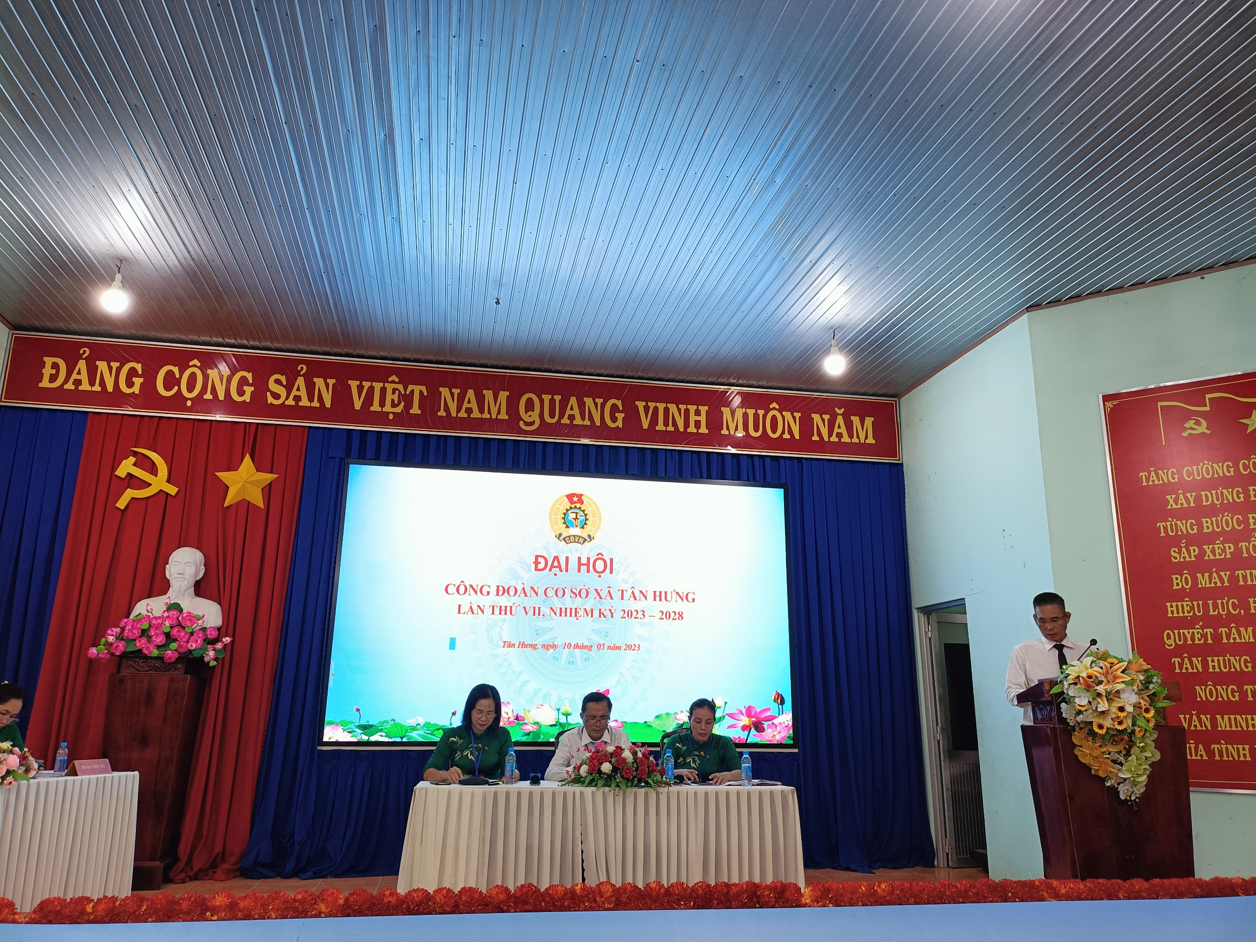 Công đoàn cơ sở xã Tân Hưng long trọng tổ chức Đại hội lần thứ VII, nhiệm kỳ 2023-2028