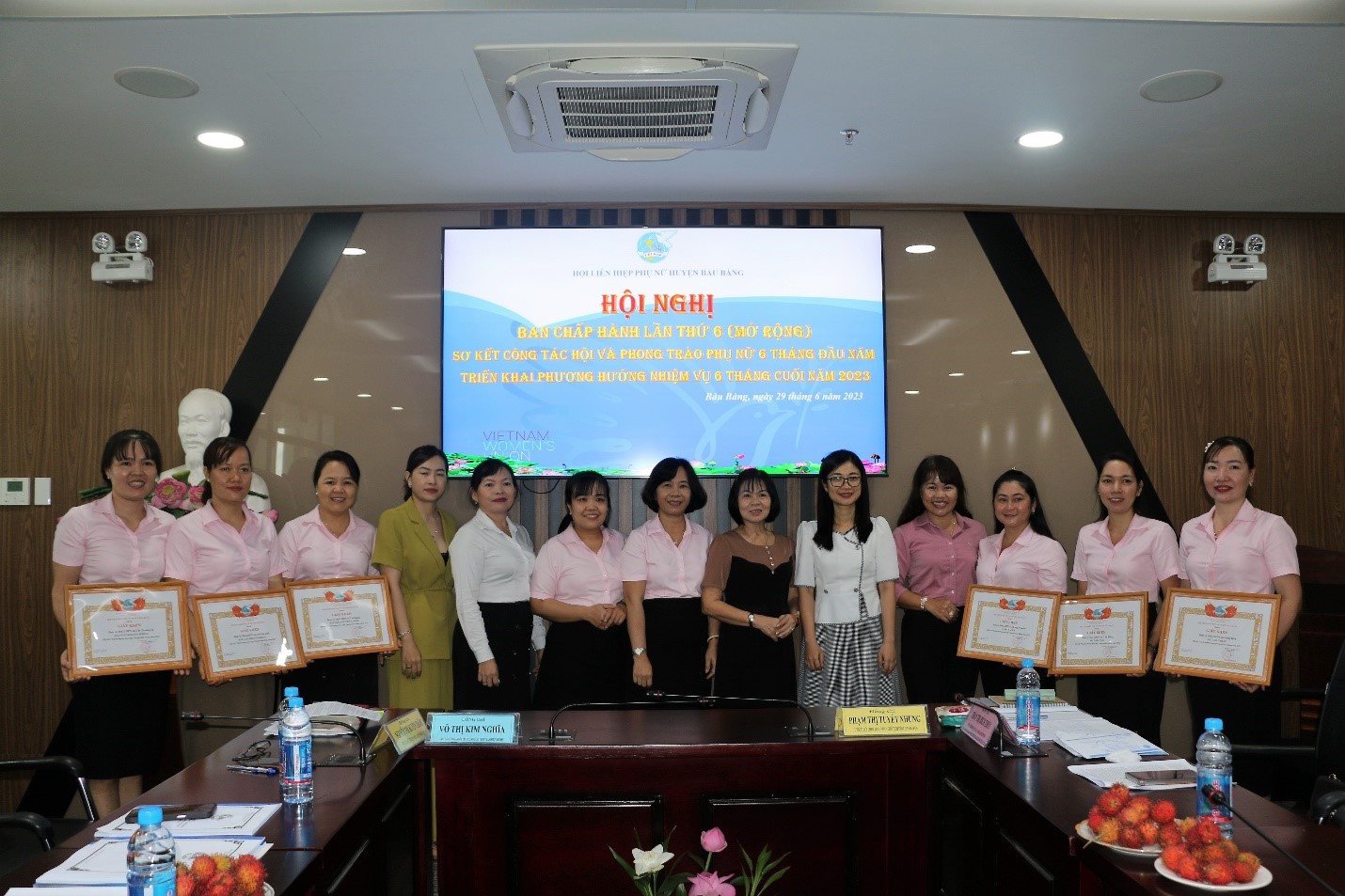 Hội LHPN huyện Bàu Bàng tổ chức Hội nghị Ban chấp hành lần thứ 6 (mở rộng) Sơ kết công tác Hội và phong trào phụ nữ 6 tháng đầu năm, triển khai nhiệm vụ 6 tháng cuối năm 2023.