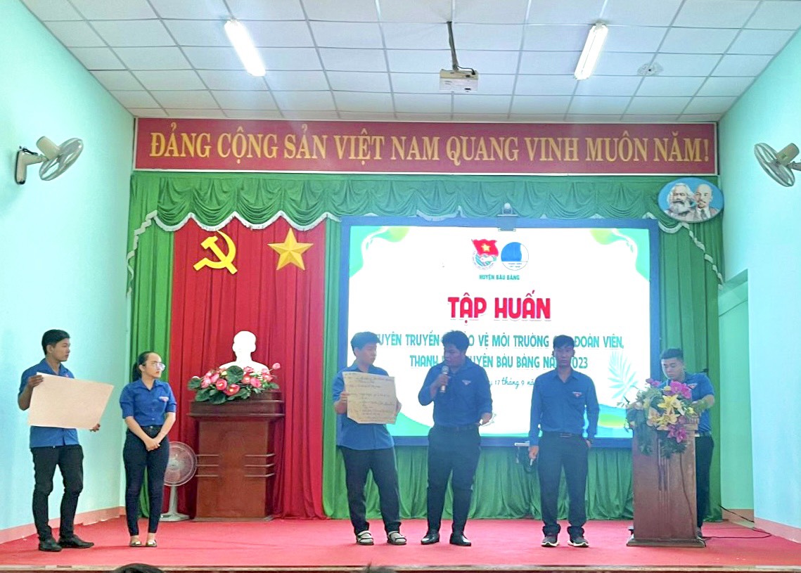 Huyện đoàn Bàu Bàng tổ chức tập huấn tuyên truyền về bảo vệ môi trường cho đoàn viên thanh niên huyện Bàu Bàng năm 2023