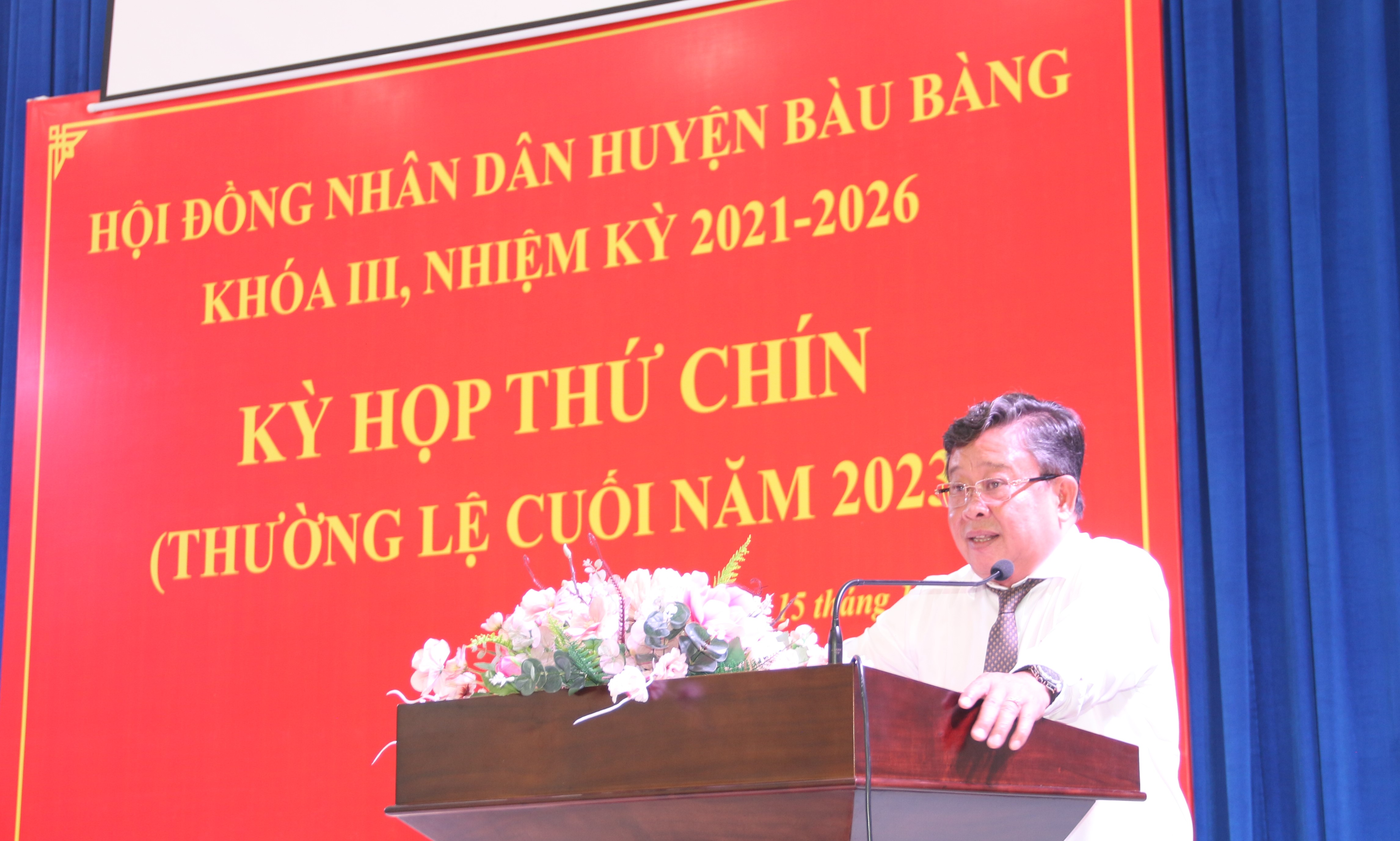 Bàu Bàng khai mạc Kỳ họp thứ 09 – (thường lệ cuối năm 2023) HĐND huyện Bàu Bàng khóa III, nhiệm kỳ 2021-2026