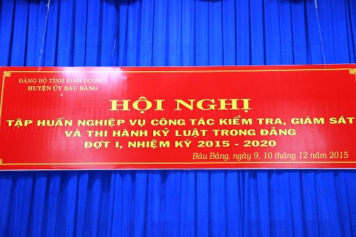 Huyện ủy Bàu Bàng tổ chức tập huấn nghiệp vụ công tác kiểm tra, giám sát và thi hành kỷ luật trong Đảng