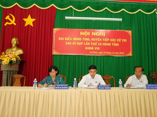 Đại biểu HĐND tỉnh, huyện tiếp xúc cử tri xã Lai Uyên, Bàu Bàng