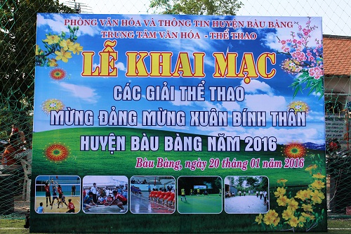 Huyện Bàu Bàng khai mạc giải bóng đá mini mừng Đảng, mừng Xuân Bính thân năm 2016