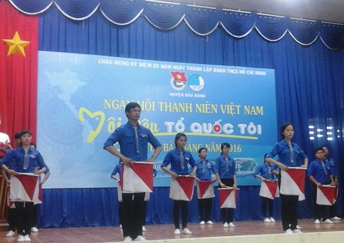 Huyện đoàn Bàu Bàng tổ chức ngày hội thanh niên Việt Nam với chủ đề “Tôi yêu tổ quốc tôi” năm 2016