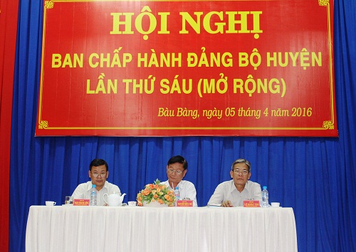 Đảng bộ huyện Bàu Bàng tổ chức Hội nghị Ban chấp hành Đảng bộ huyện Bàu Bàng lần thứ 6 (mở rộng)