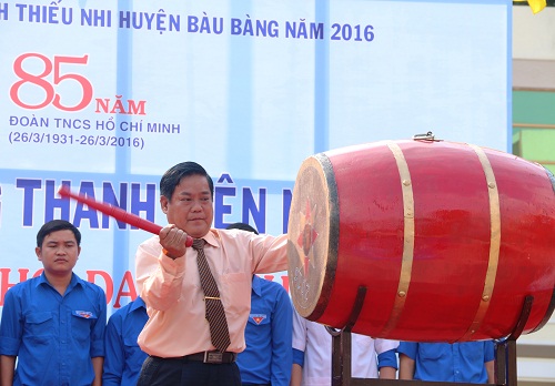 Ban chỉ đạo các hoạt động thanh thiếu nhi huyện Bàu Bàng tổ chức buổi lễ phát động Tháng thanh niên năm 2016
