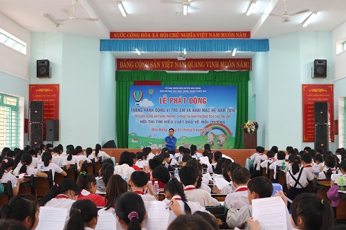 Bàu Bàng tổ chức Lễ khai mạc hè và phát động Tháng hành động vì trẻ em huyện Bàu Bàng năm 2016