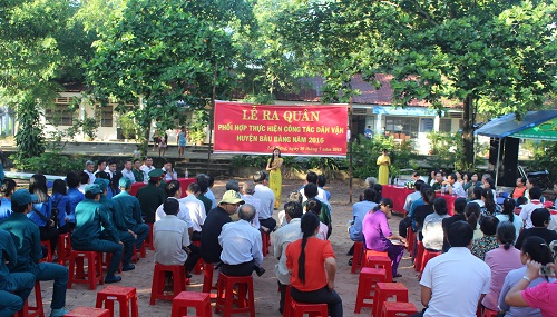 Lễ ra quân phối hợp thực hiện công tác dân vận huyện Bàu Bàng năm 2016