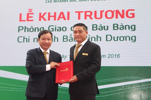 Vietcombank Chi nhánh Bắc Bình Dương khai trương phòng giao dịch Bàu Bàng