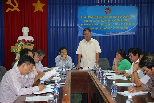 Huyện Bàu Bàng tiếp và làm việc với đoàn kiểm tra thực hiện chương trình phối hợp 133