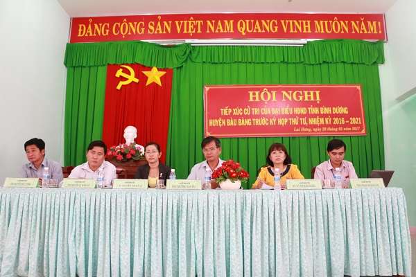 Đoàn Đại biểu HĐND tỉnh và huyện tiếp xúc cử tri xã Lai Hưng
