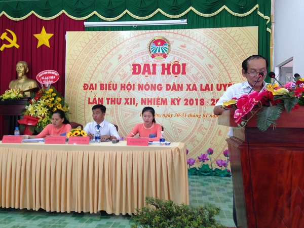 Hội Nông dân xã Lai Uyên tổ chức Đại hội Đại biểu lần thứ XII nhiệm kỳ 2018 – 2023