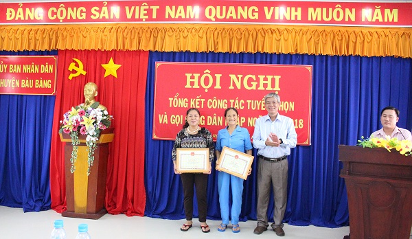 Huyện Bàu Bàng tổng kết công tác tuyển chọn và gọi công dân nhập ngũ năm 2018