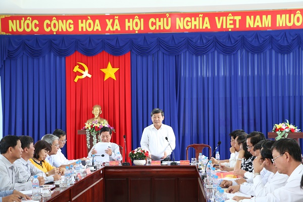 Đoàn kiểm tra Tỉnh ủy làm việc với Huyện ủy Bàu Bàng