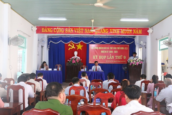 Khai mạc kỳ họp HĐND xã Trừ Văn Thố lần thứ 9, khóa XI, nhiệm kỳ 2016-2021