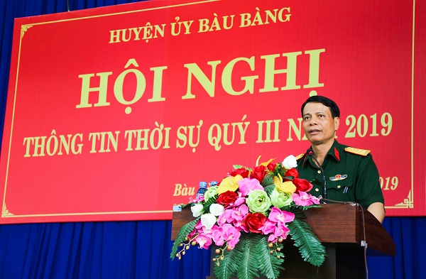 Huyện ủy Bàu Bàng tổ chức Hội nghị thông tin thời sự quý III năm 2019